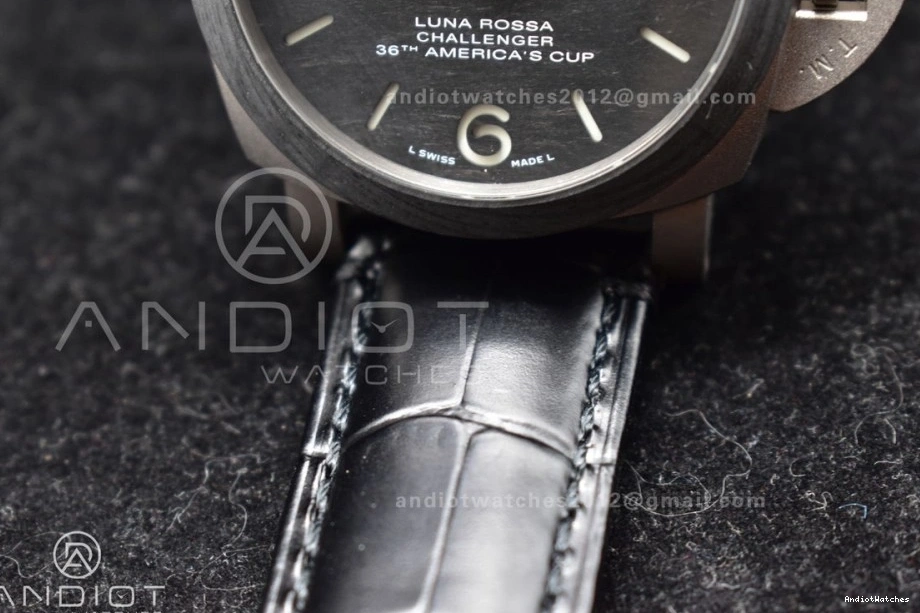 1:1 Dial UrbanStyle PAM1096 Super Best Luminor Titanium W Clone VSF P.9011 on Strap 986 GMT Edition 42mm Black Black Leather 0514